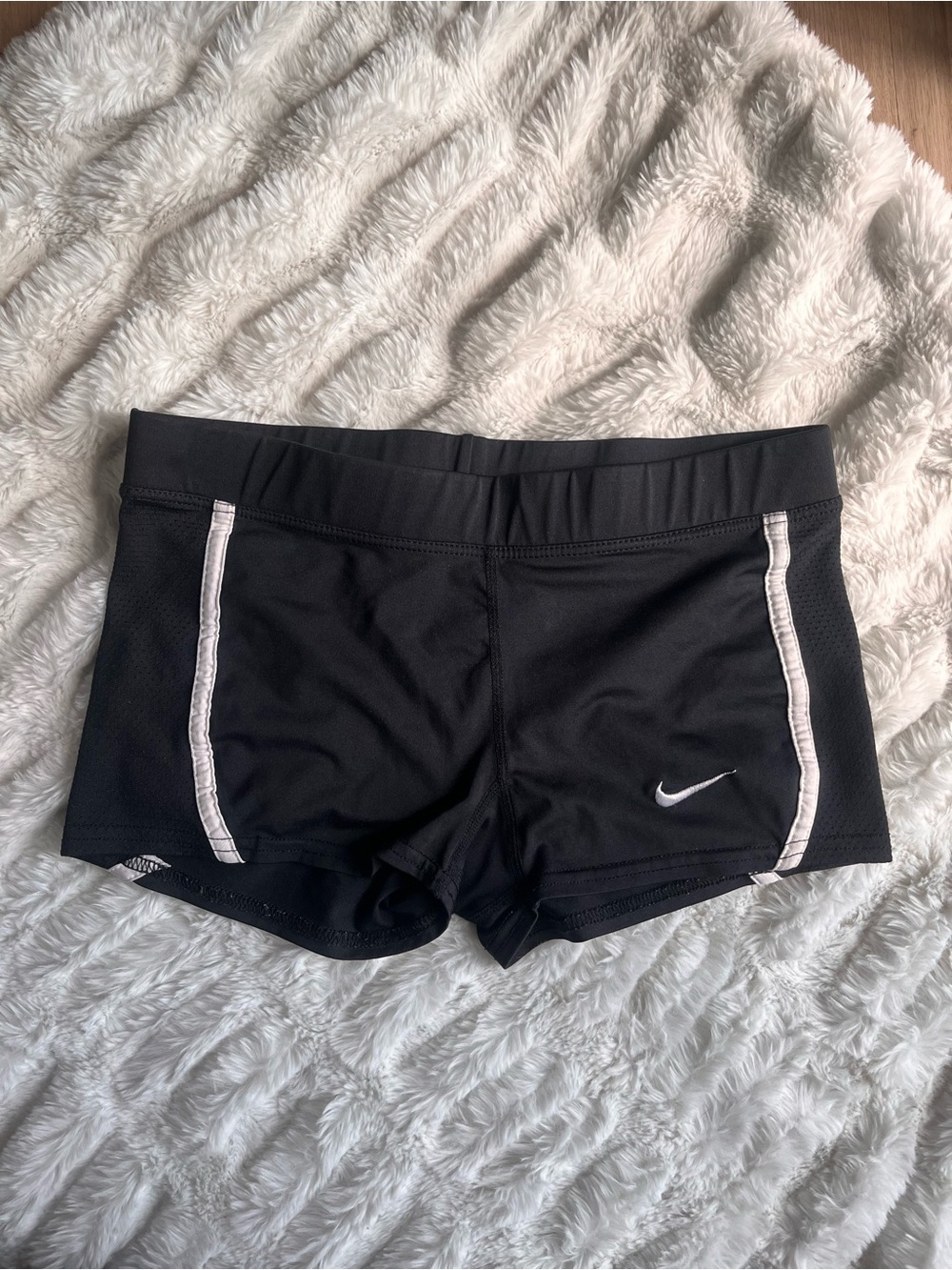 Nike Black Running Women's Shorts with White Trim